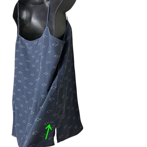 AG Adriano Goldschmied Tank Top Womens Small Blue Silk Sleeveless V-Neck Cami - Picture 7 of 11